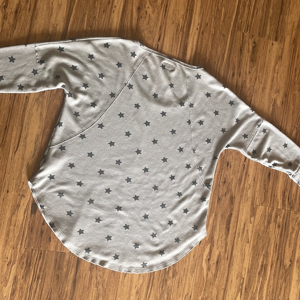 Lucky Brand Thermal Star Print Long Sleeve size L